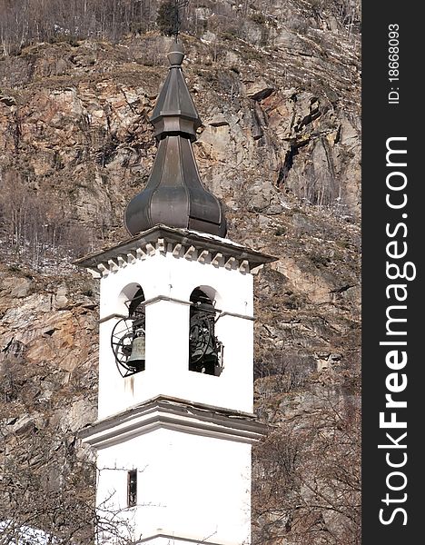 Picture of an ancient church in Aosta Valley, Italy. Picture of an ancient church in Aosta Valley, Italy