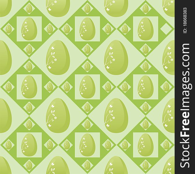 Cute green pattern with easter eggs. Cute green pattern with easter eggs