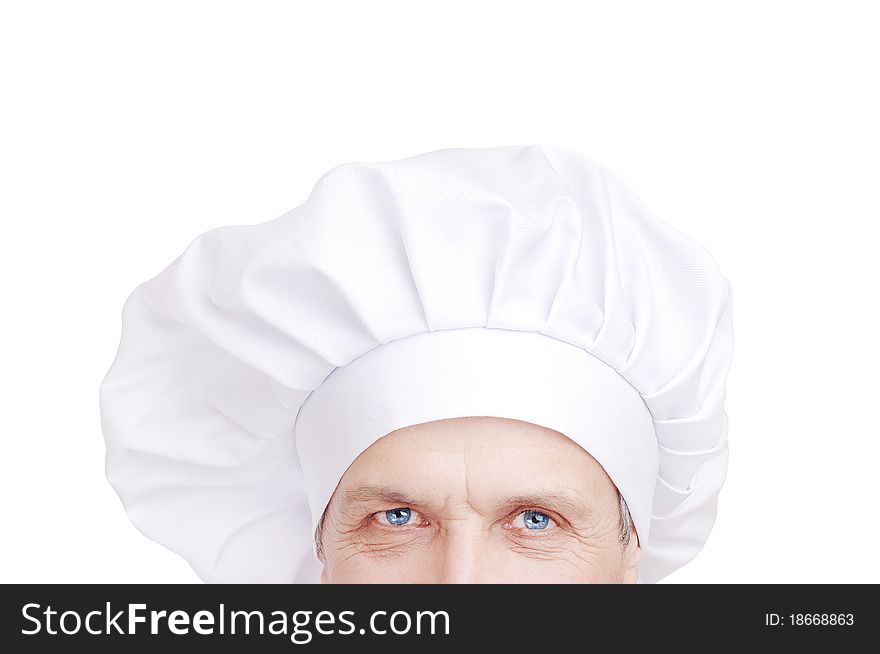 Closeup portrait of a senior chef with a copy space background. Closeup portrait of a senior chef with a copy space background