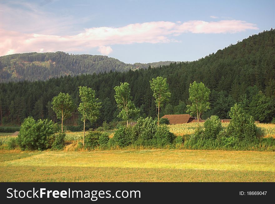 A beautiful view of the austrian hills. A beautiful view of the austrian hills