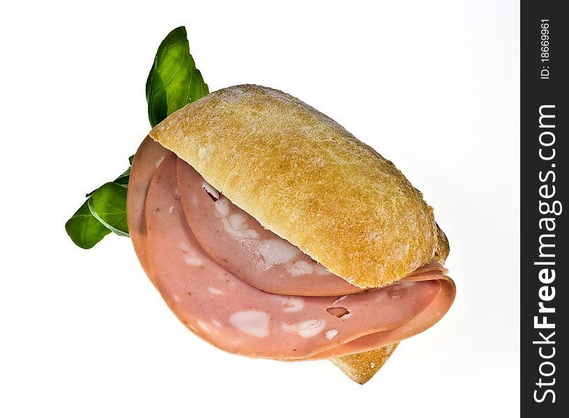 Bread Roll With Mortadella