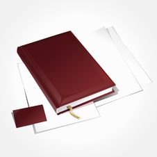Diary With Visit Card. Stock Image Diary With Visit Card. Stock Image