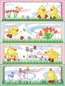 Easter, Ducklings Royalty Free Stock Photos