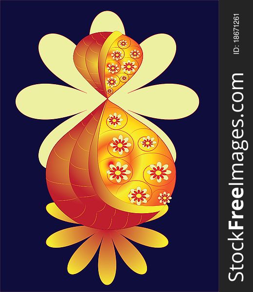 Flower the eight. Illustrations. Vector.