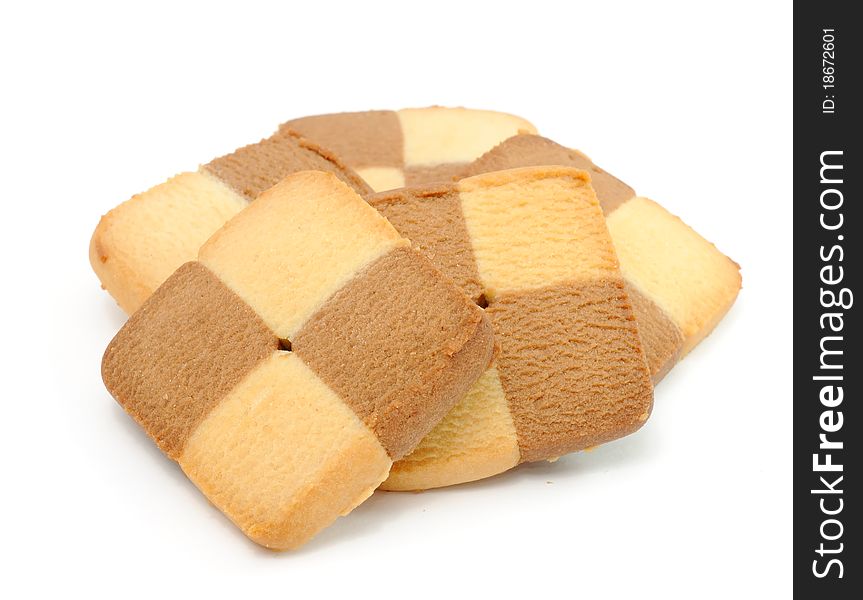 Delicious cookies isolated on a white background