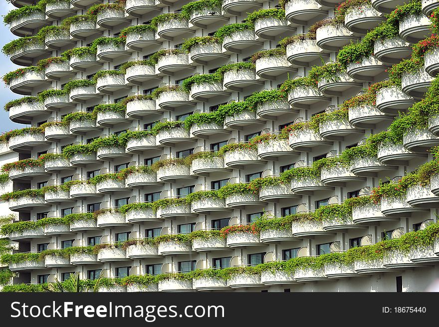 A View Of Hotel Facade, Bangkok, Thailand