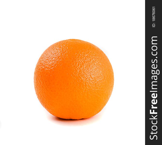 The whole orange on a white background. The whole orange on a white background