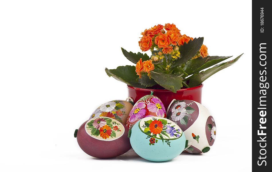 Easter Eggs With Flower