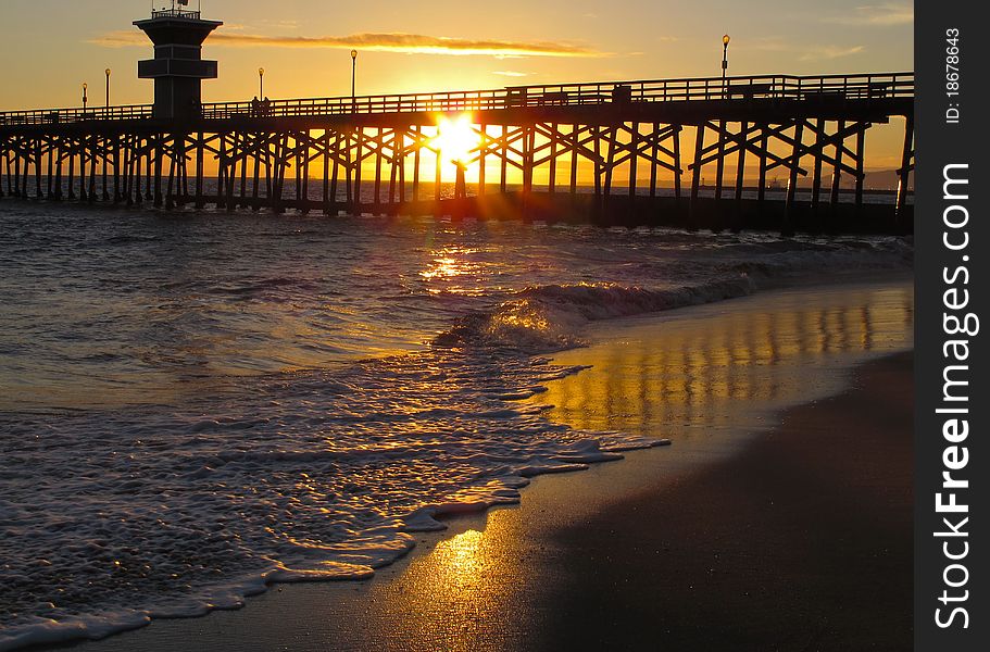 Sunset on the Seal Beach Pier