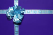 Tied Gift Light Blue Ribbon Stock Images Tied Gift Light Blue Ribbon Stock Images