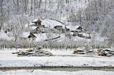 Forest Snowy Chalet Royalty Free Stock Photography Forest Snowy Chalet Royalty Free Stock Photography