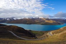 Cloud Shadows On Yamdrok Lake Royalty Free Stock Images Cloud Shadows On Yamdrok Lake Royalty Free Stock Images