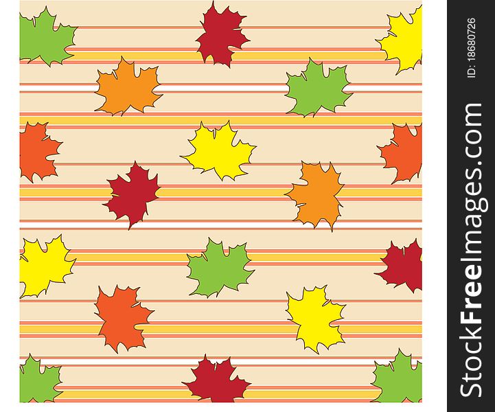 Fall leaves background with bright colors