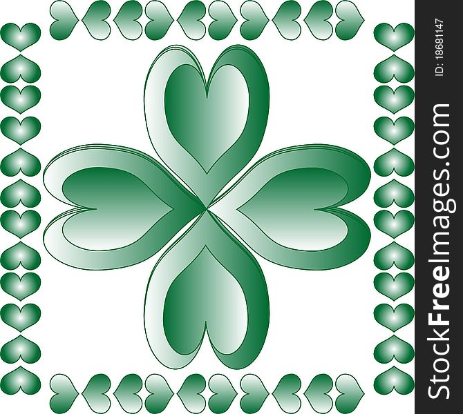 Abstract leaf element background for happy st. patrick's day. Abstract leaf element background for happy st. patrick's day