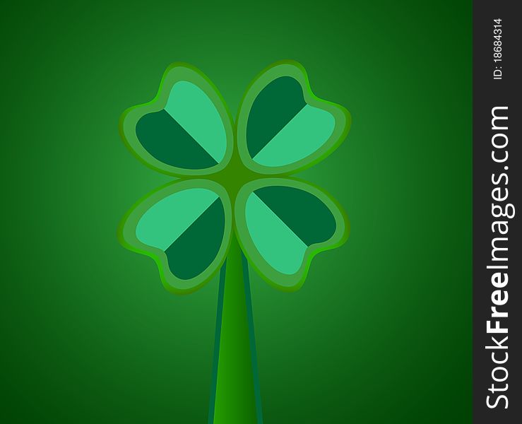 A beautiful four leaf clover. A beautiful four leaf clover.