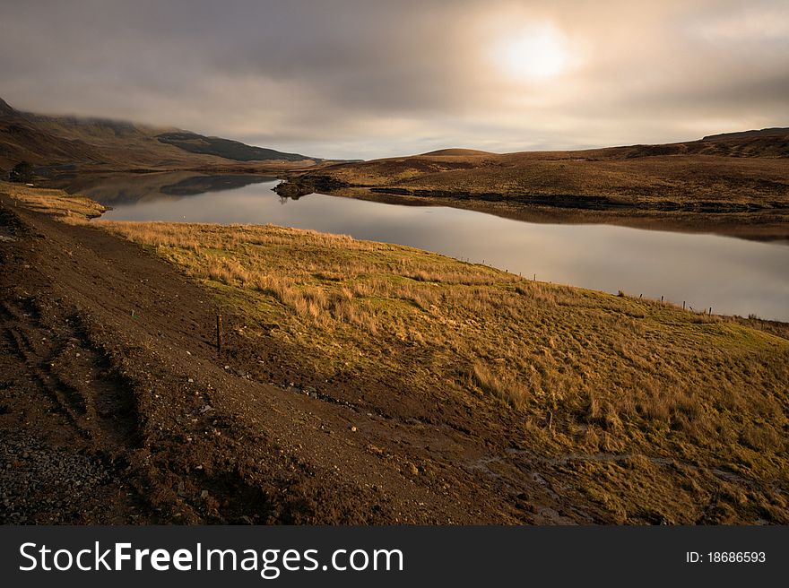 Lake in Scotland isle of skye uk