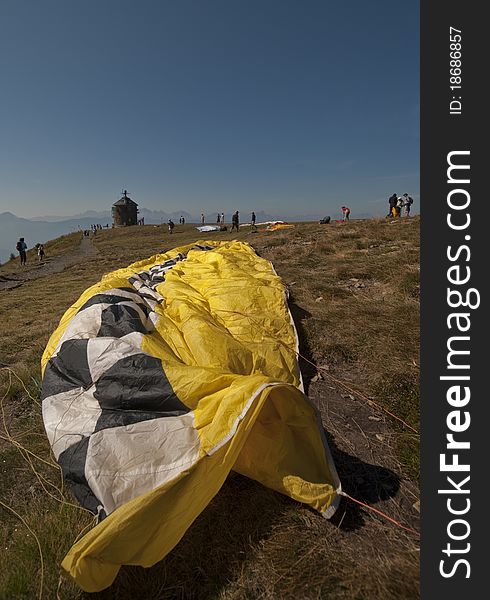 The Veil of a Paraglider near Gerlitzen Mount