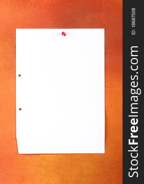 Reminder notes isolated on the orange board. Reminder notes isolated on the orange board