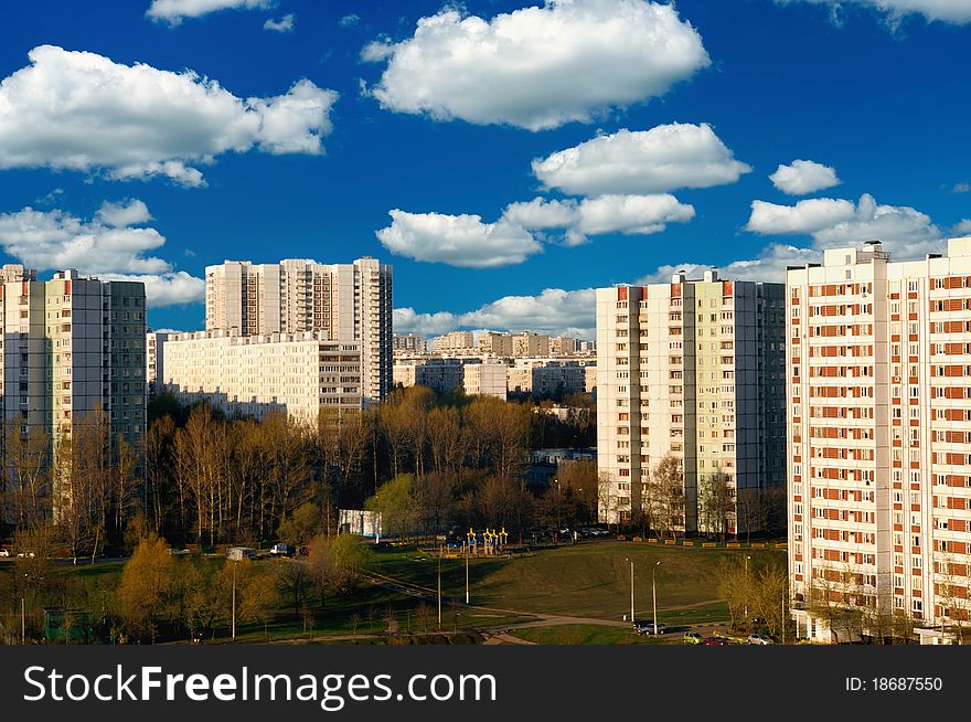 Moscow On a Clear Day. Urban landscape. Moscow On a Clear Day. Urban landscape