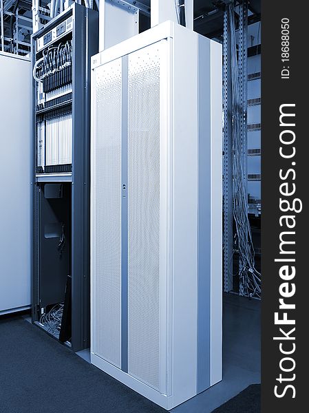 The communication and internet network server room