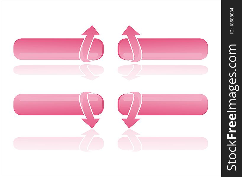 Set of 4 pink web banners