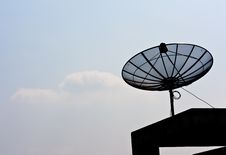 Satellite Dish On The Roof Royalty Free Stock Images Satellite Dish On The Roof Royalty Free Stock Images