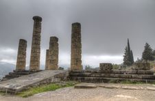 Temple Of Apollo At Delphi Royalty Free Stock Photo Temple Of Apollo At Delphi Royalty Free Stock Photo
