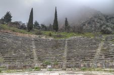 The Ancient Theatre At Delphi Stock Photography The Ancient Theatre At Delphi Stock Photography