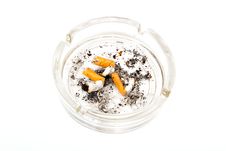 Ashtray With Cigarette Butts Stock Photography