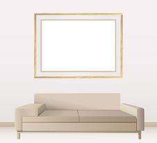 Empty Frames On Wall Royalty Free Stock Photography