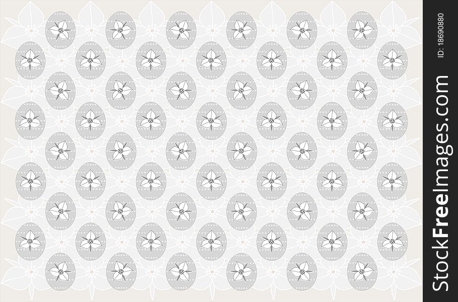 Light Easter wallpaper with eggs and flowers. Light Easter wallpaper with eggs and flowers.