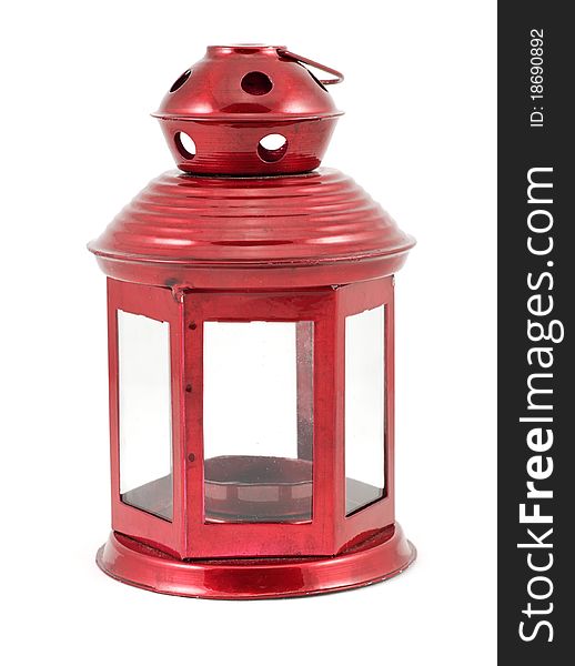Studio shot of lantern isolated on white background. Clipping path included.