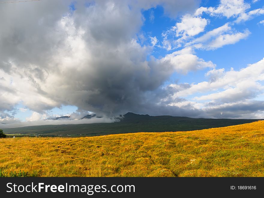 Panorama of the hills in the south of Iceland. Panorama of the hills in the south of Iceland