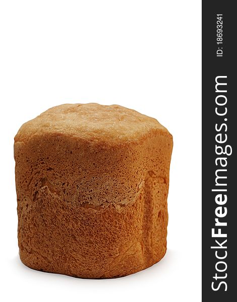 White bread loaf close up (isolated background)