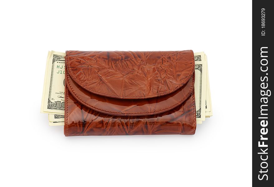 Money In A Brown Purse