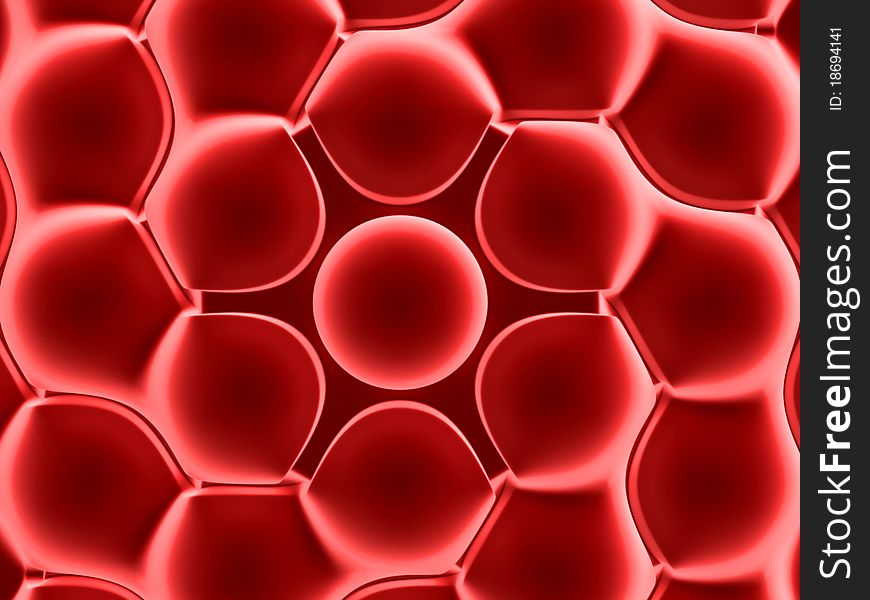 Red blood cells. Abstract background