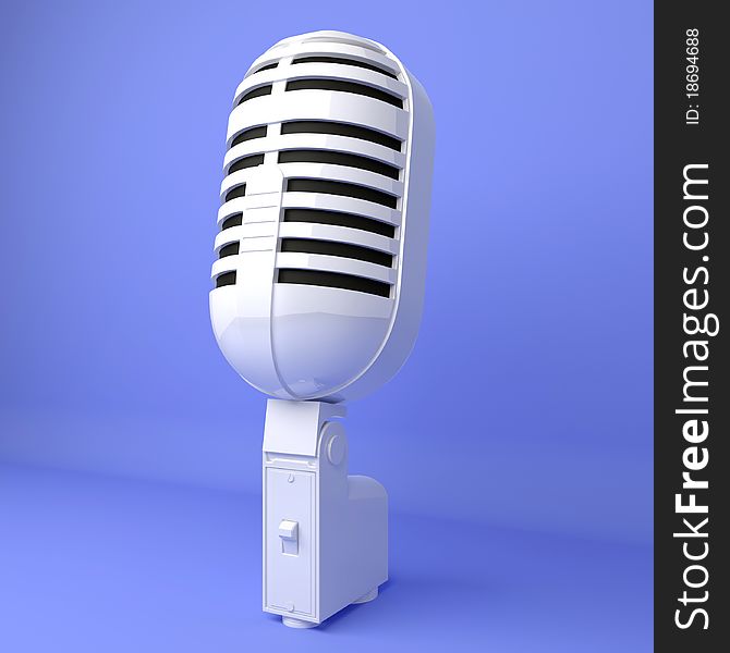 Microphone on a blue background