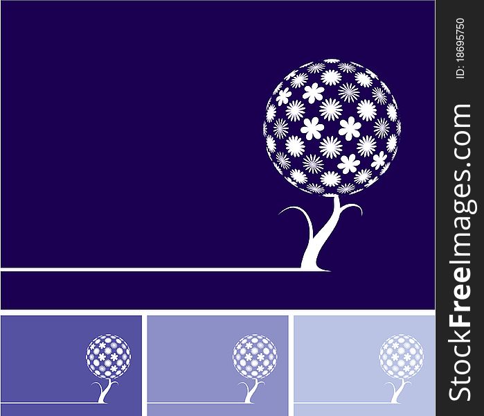 Beautiful dark purple background whit tree