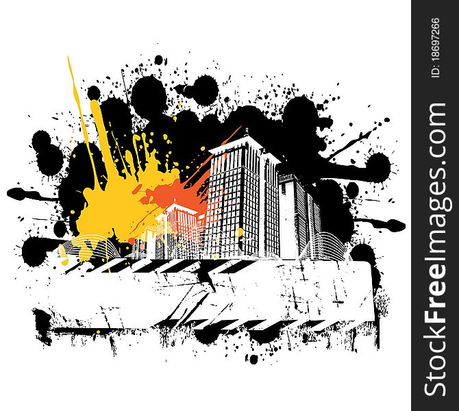 Abstract urban grunge vector design. Abstract urban grunge vector design