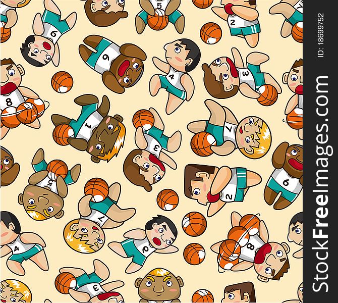 Seamless Basketball Pattern