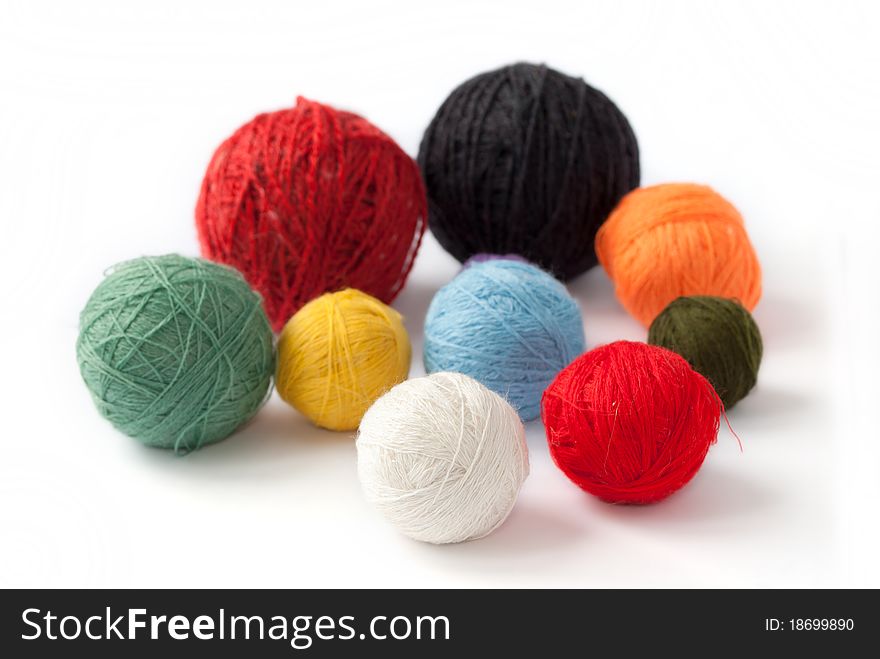 Close up of wool knitting on white background. Close up of wool knitting on white background