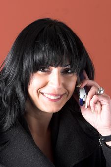 Woman Calling By Mobile Phone Royalty Free Stock Image Woman Calling By Mobile Phone Royalty Free Stock Image