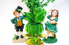 Leprechaun Figurines With Gold Stock Images Leprechaun Figurines With Gold Stock Images