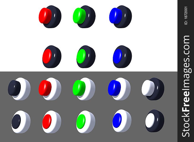 Buttons 3D On/off_very_high_resolution