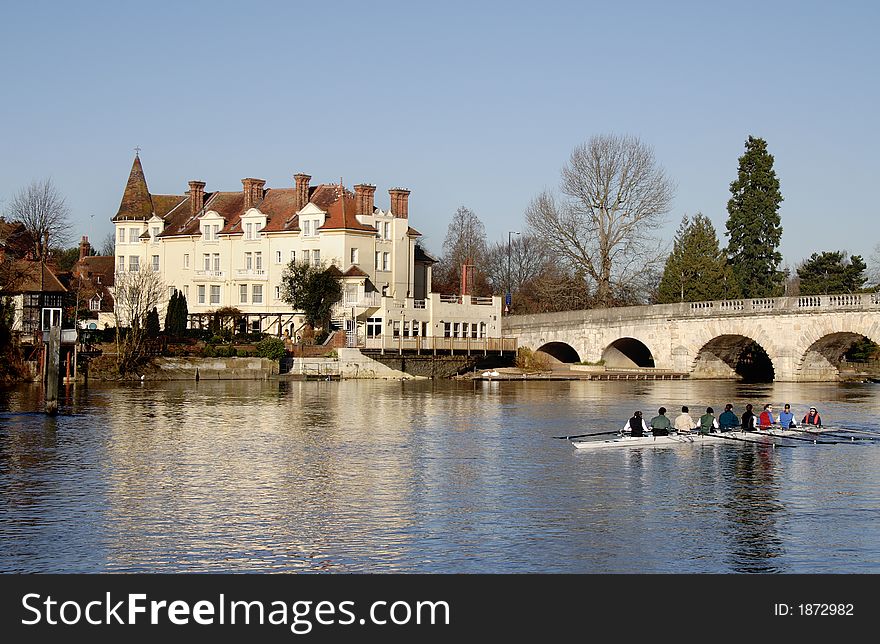 Historic Hotel And Road Bridge