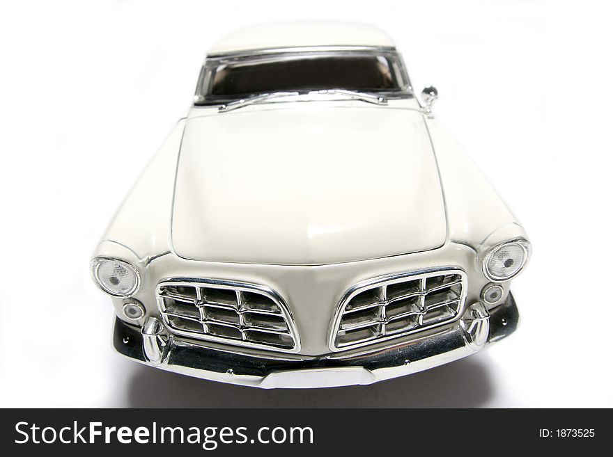 1956 Chrysler 300B metal scale toy car fisheye frontview