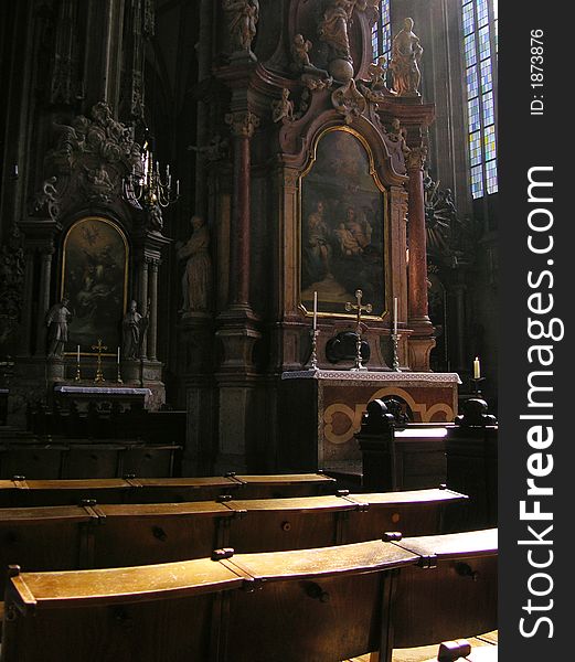 Part of interior church in Vienna