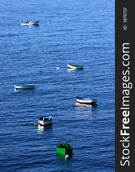Fisher boats on the atlantic coast. Fisher boats on the atlantic coast