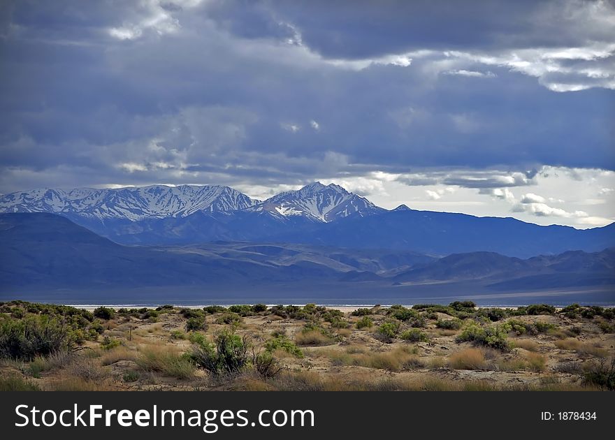 Nevada desert with dramatic skies. Nevada desert with dramatic skies.