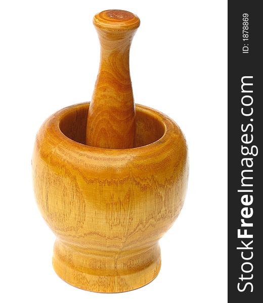 Wooden Mortar and Pestle